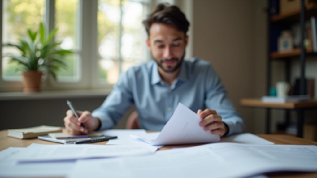 Professionnel étudiant des documents de retraite